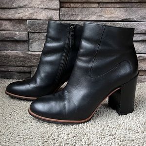 Franco Sarto Black Ankle Boots Booties 8.5